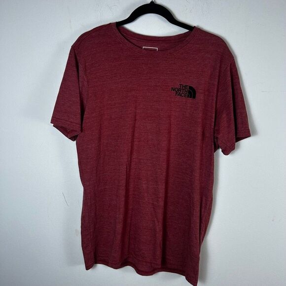 The North Face Other - The North Face Shirt Mens Large Red Heather Never Stop Exploring Graphic Tee